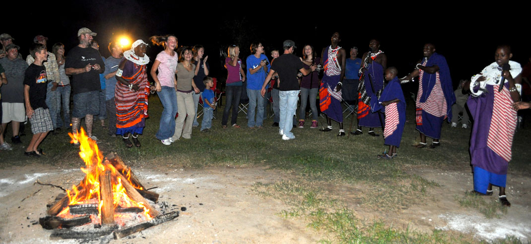 We all danced around the fire