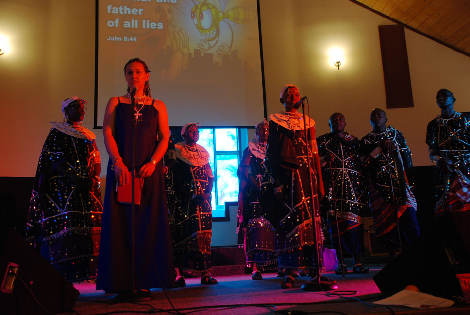 Sifa speaking at Destiny Church's Sunday School