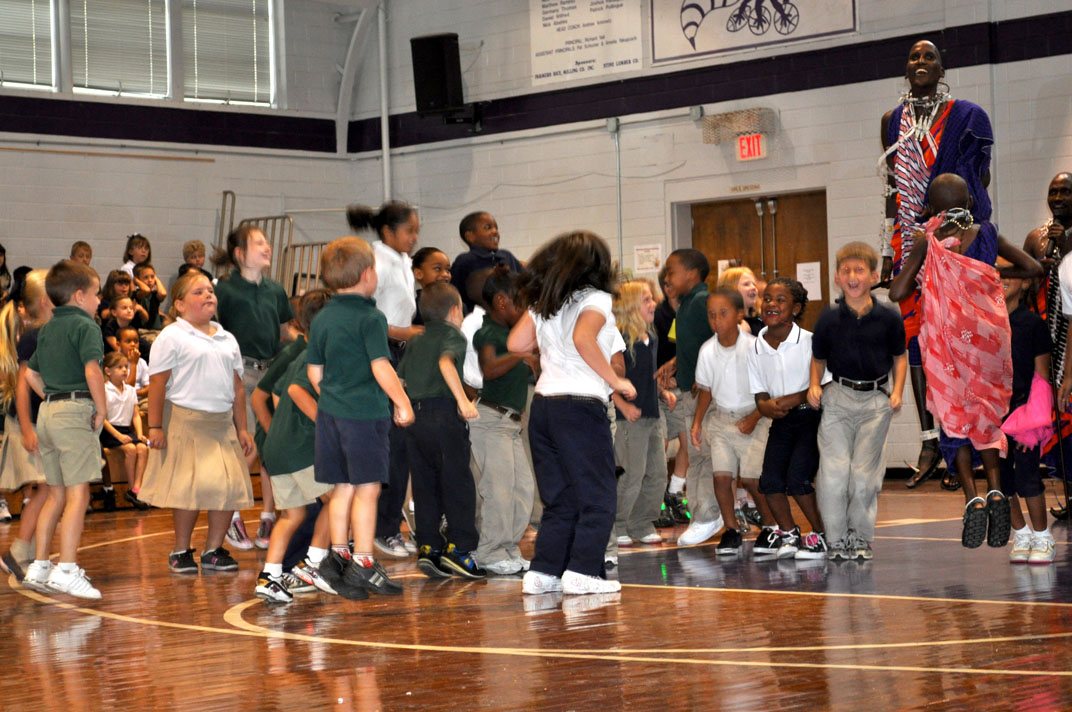 Maasai Jumping at J.I. Middle School