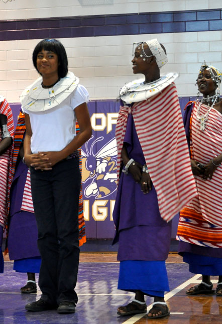 Sifa taught some Maasai Dancing