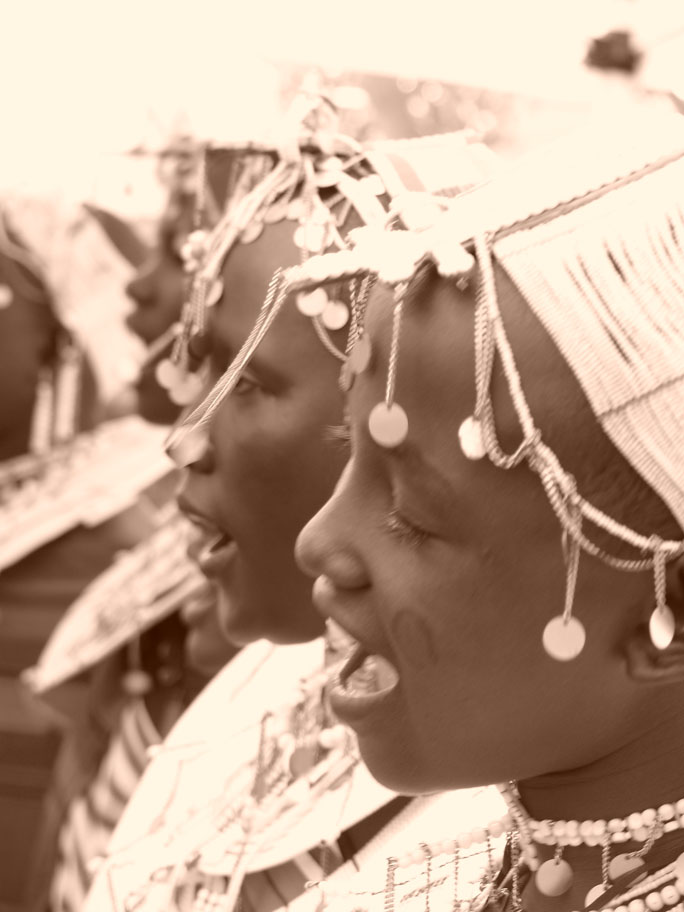 Sifa singing in sepia