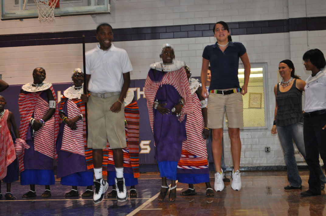 Sifa hasn't played Basketball before, but the girl can jump!