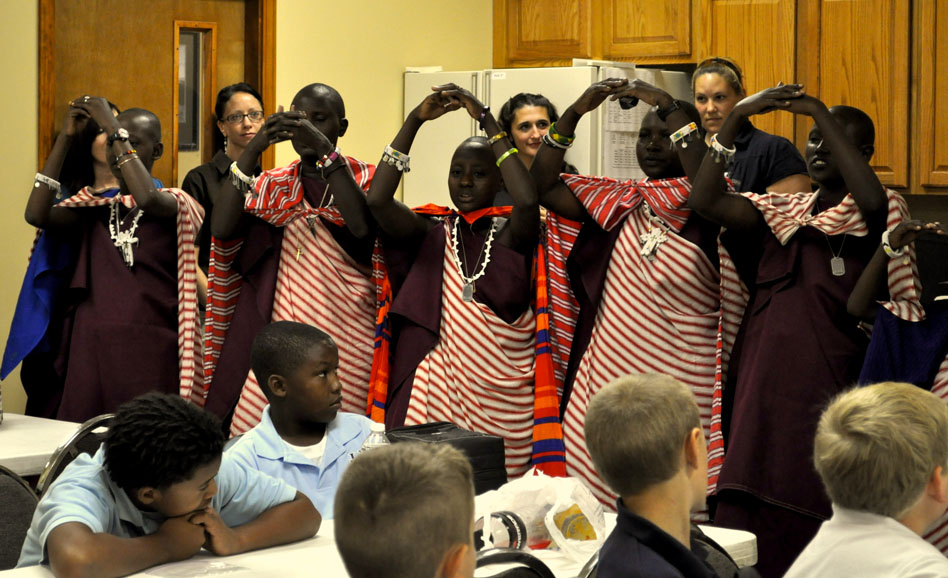 We sang about the tower of Babel in the dininghall.